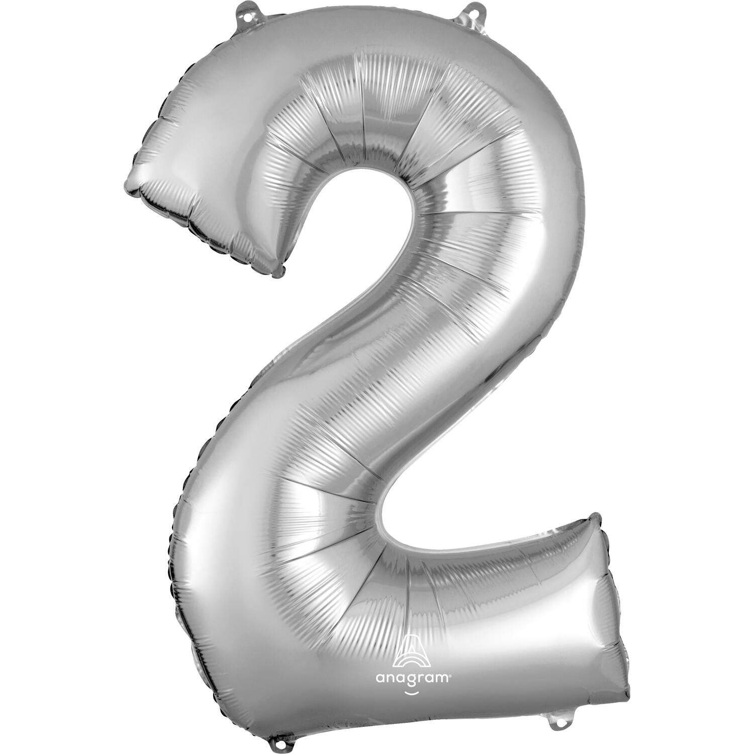 Foil balloon - Number - 2 - Silver - 86 cm